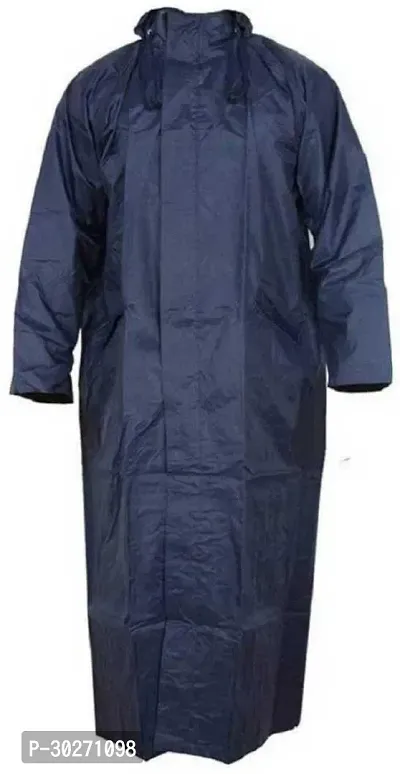 Stylish Polyster Unisex Raincoat For Men And Women Size L-thumb0