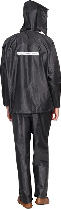 Stylish Polyster Unisex Raincoat For Men And Women Size L-thumb3