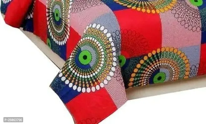 Beautiful Multicoloured Polycotton Printed Double Bedsheet With 2 Pillow Covers-thumb2