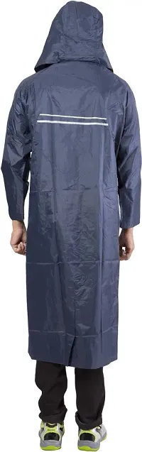 Stylish Polyster Unisex Raincoat For Men And Women Size L-thumb3