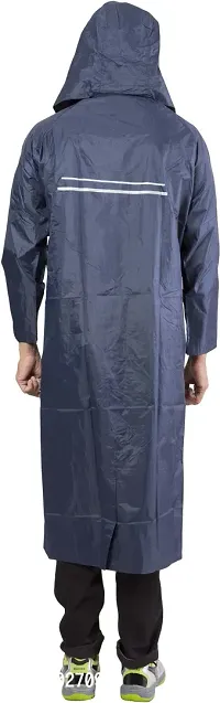 Stylish Polyster Unisex Raincoat For Men And Women Size L-thumb4