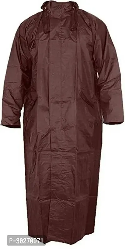 Stylish Polyster Unisex Raincoat For Men And Women Size S-thumb0