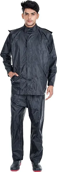 Stylish Polyster Unisex Raincoat For Men And Women Size M-thumb2