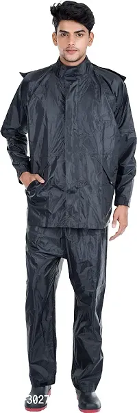 Stylish Polyster Unisex Raincoat For Men And Women Size M-thumb3