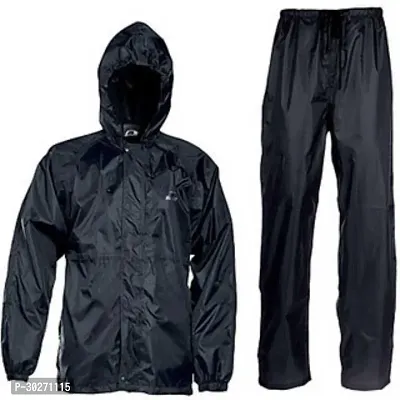 Stylish Polyster Unisex Raincoat For Men And Women Size XL-thumb0