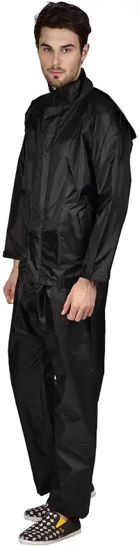 Stylish Polyster Unisex Raincoat For Men And Women Size M-thumb3