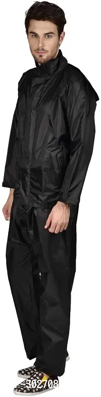 Stylish Polyster Unisex Raincoat For Men And Women Size M-thumb4