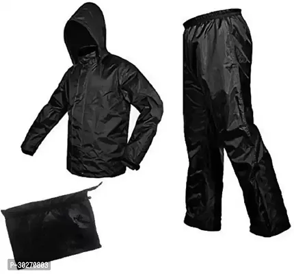 Stylish Polyster Unisex Raincoat For Men And Women Size XL-thumb0