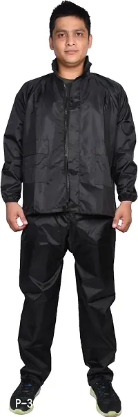 Stylish Polyster Unisex Raincoat For Men And Women Size Free-thumb0