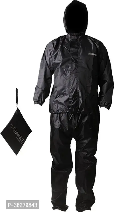 Stylish Polyster Unisex Raincoat For Men And Women Size L-thumb3