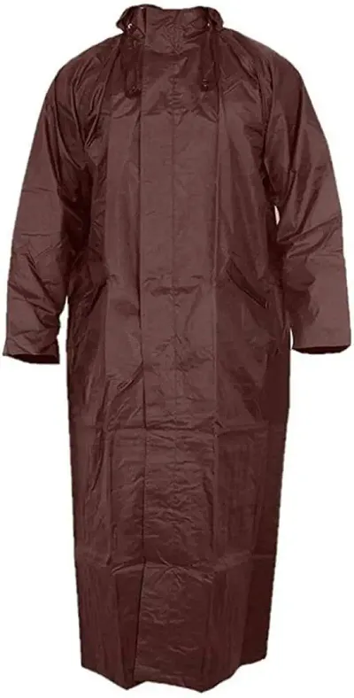 KETKAR Unisex Nylon Hooded Waterproof Long Lightweight Waterproof Raincoat|Overcoat Full Length For Men_Pack Of 01