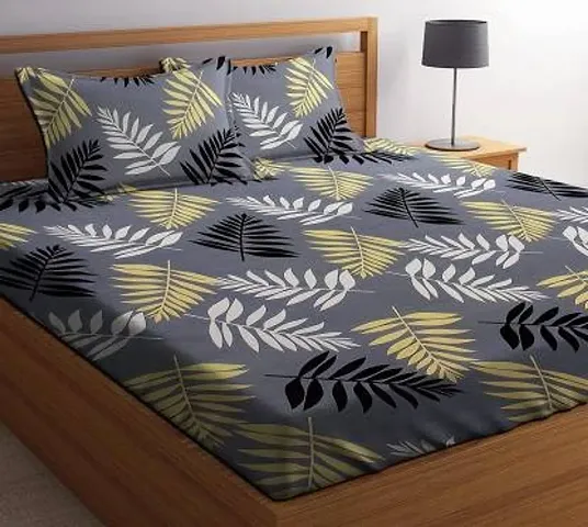 Glace Cotton Double Bed Bedsheets (90*90 Inch)