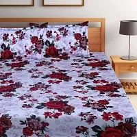 Stylish Polycotton Double Bedsheet with Two Pillow Covers-thumb1