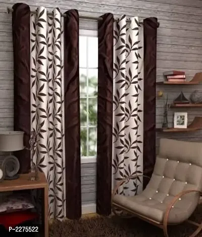 Maroon Set of 2 Beautiful Door Curtains 7 Feet