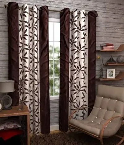 Beautiful Polyester Door Curtain- 7 Feet Set of 2