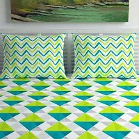 Stylish Fancy Cotton 3D Printed 1 Double Bedsheet With 2 Pillow Covers-thumb2