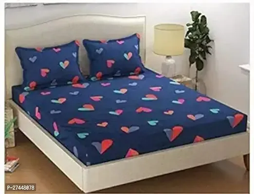 Stylish Fancy Cotton 3D Printed 1 Double Bedsheet - 2 Pillowcovers