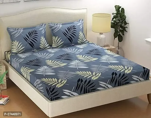 Classic Polyester Printed Bedsheet with Pillow Cover-thumb0