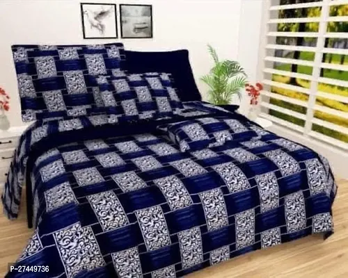 Classic Polyester Printed Bedsheet with Pillow Cover