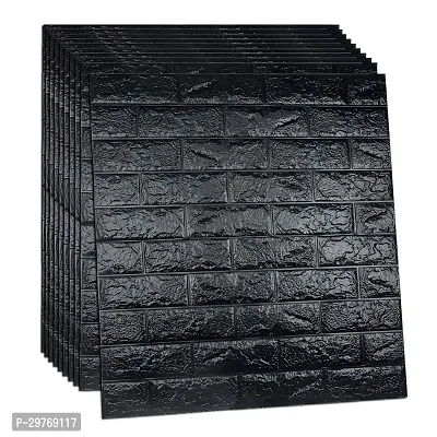 3D Black brick wallpapper 70x77cm-thumb0