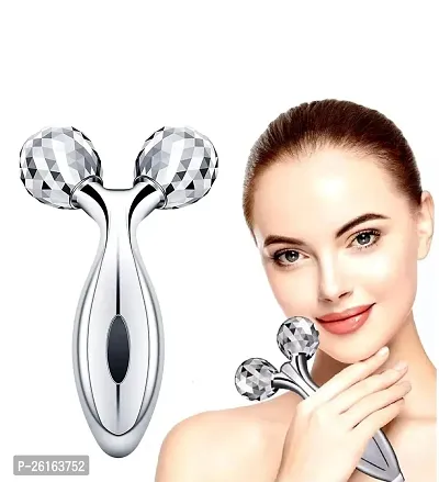 TRENDING 3 D Y Shape Aluminium Big Roller Face Massager  Body Massager-thumb0