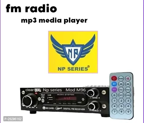 RADIO FM USB Natural Sound Processing 2.0 Channel Hybrid Amplifier System with Bluetooth | USB FM | Aux  Mic Support-thumb0