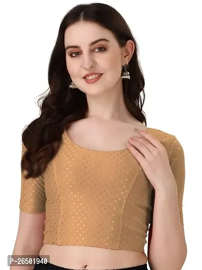 Readymade Designer Stretchable Latest Blouse For Women (GOLDEN COLOUR )