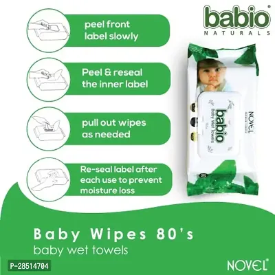 Baby Wet Wipes/pack with Lid (pack of 4- 72 Sheet in Each Pack )-thumb5