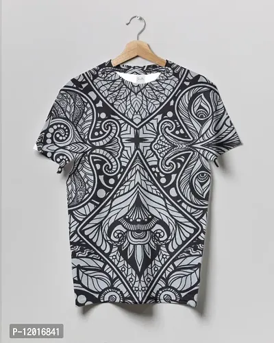 Crastic Printed Round Neck Half Sleeve T-shirt