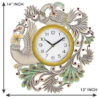 GULABIART Wooden Analog Wall Clock Design for Home Hall Living Room Decor Office Kids Bedroom Stylish Design TIK Tok Movement 15 X 13inch (GA-HK478)-thumb1