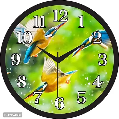 Gulabi Art Plastic Designer Analog Wall Clock for Home and Living Room Decorative Movement, Multi Color Frame || DIAL Size 11 Inch ( SE-VWC198 )