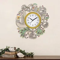 GULABIART Wooden Analog Wall Clock Design for Home Hall Living Room Decor Office Kids Bedroom Stylish Design TIK Tok Movement 15 X 13inch (GA-HK478)-thumb2