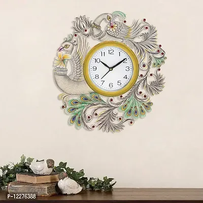 GULABIART Wooden Analog Wall Clock Design for Home Hall Living Room Decor Office Kids Bedroom Stylish Design TIK Tok Movement 15 X 13inch (GA-HK478)-thumb3