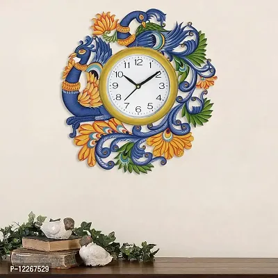 GULABIART Wooden Analog Wall Clock Design for Home Hall Living Room Decor Office Kids Bedroom Stylish Design TIK Tok Movement 15 X 13inch (GA-HK560)-thumb3