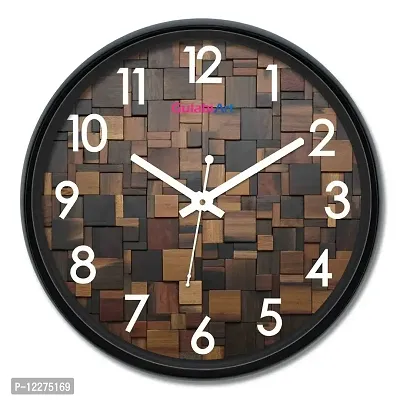GULABIART Designer Wall Clock for Home/Living Room/Bedroom/Kitchen and Office, Round Analog Digital Printed/Designer Wall Clock Stylish 11X11 Inches