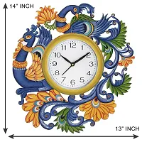 GULABIART Wooden Analog Wall Clock Design for Home Hall Living Room Decor Office Kids Bedroom Stylish Design TIK Tok Movement 15 X 13inch (GA-HK560)-thumb1