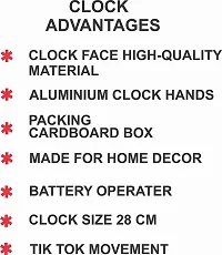 GULABIART Designer Wall Clock 11X11 Inches Digital Mickymouse Print/Designer Wall Clock Dial and Wooden Hands, Silent Sweep Noiseless Technology, (Round Printed Wall Clock)-thumb4