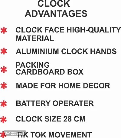 GULABIART Designer Wall Clock 11X11 Inches Digital Mickymouse Print/Designer Wall Clock Dial and Wooden Hands, Silent Sweep Noiseless Technology, (Round Printed Wall Clock)-thumb5