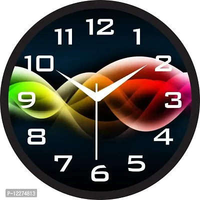 Gulabi Art Plastic Designer Analog Wall Clock for Home and Living Room Decorative Movement, Multi Color Frame || DIAL Size 11 Inch (SE-VWC328)