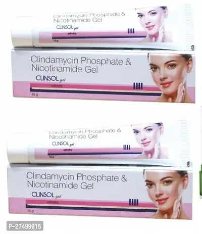 2 Leeford Clinsol Anti-Acne Gel 15g { Pack Of 2 } - For Acne  Pimples Free - Helps To Acne-Prone Skin For Acne Scars And Acne Pits Removal-thumb0