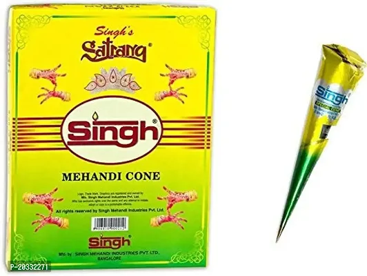 SINGH Natural Mehandi Cones - 100% Organic Mehendi cone Pack of 3 Cone