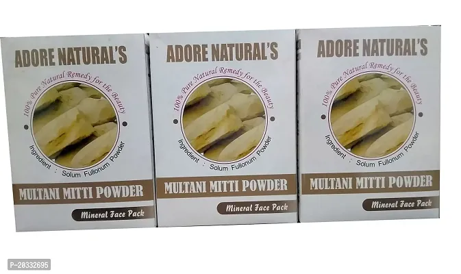 ADORE NATURAL'S 100% Pure and Natural Multani Mitti Face Pack Powder (Pack of 4, 100g Each)