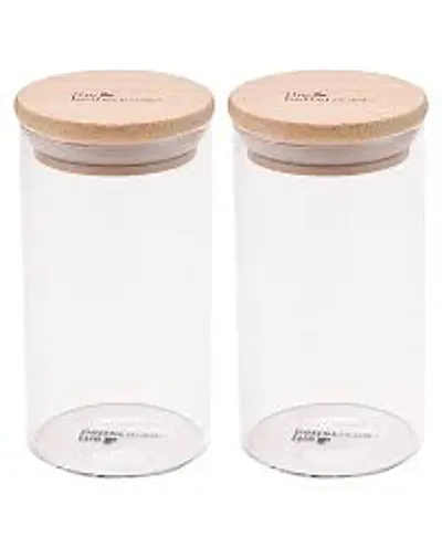 The Better Home Borosilicate Glass Jar for Kitchen Storage (300ml) | Kitchen Container Set and Storage Box , Glass Containers with Lid | Air Tight Containers for Kitchen Storage
