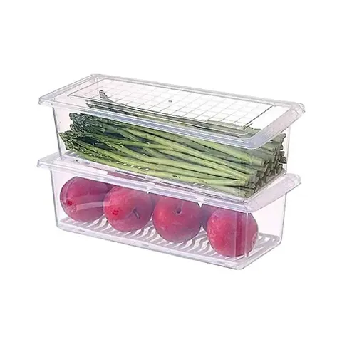 Food Storage Container with Removable Drain Plate And Lid