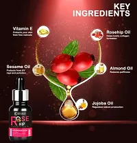 Lucacci Rose Hip Natural Face Serum For Brightening And Whitening, Vitamin C Face Serum With Hyaluronic Acid For Skin Glow And Fairness- 30 ml Each, 2 Pieces-thumb1