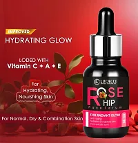 Lucacci Rose Hip Natural Face Serum For Brightening And Whitening, Vitamin C Face Serum With Hyaluronic Acid For Skin Glow And Fairness- 30 ml Each, 2 Pieces-thumb3