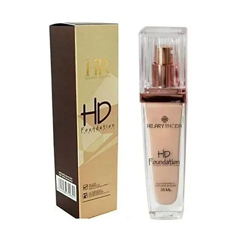 Hilary Rhoda HD Foundation, waterproof and Long Wear Liquid Foundation for Face Makeup, Easily Blendable and Brightening All Skin Tones, HR-5555HD.