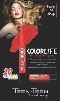 TEEN.TEEN Color Life Non Transfer Lipstick, Matte Finish - M13 (Bridal Red)-thumb1