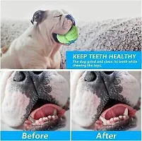Dog Puppy Cat Pet Led Light Squeaky Squeaker Rubber Chew, Rope Toys for Dogs, Puppy Chew Teething, Playing and Teeth Cleaning Training Toy 3 in1 Pack of 3 Toys-thumb2