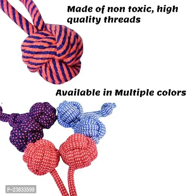 Rope Toys for Dogs, Puppy Chew Teething Rope Toys Set of 3 Durable Cotton Dog Toys for Playing and Teeth Cleaning Training Toy 6 in1 Pack of 6 Toys (Color May Vary)-thumb2